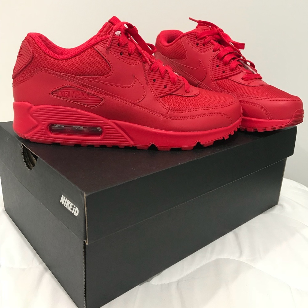NikeiD AirMax 90 - Red on Red